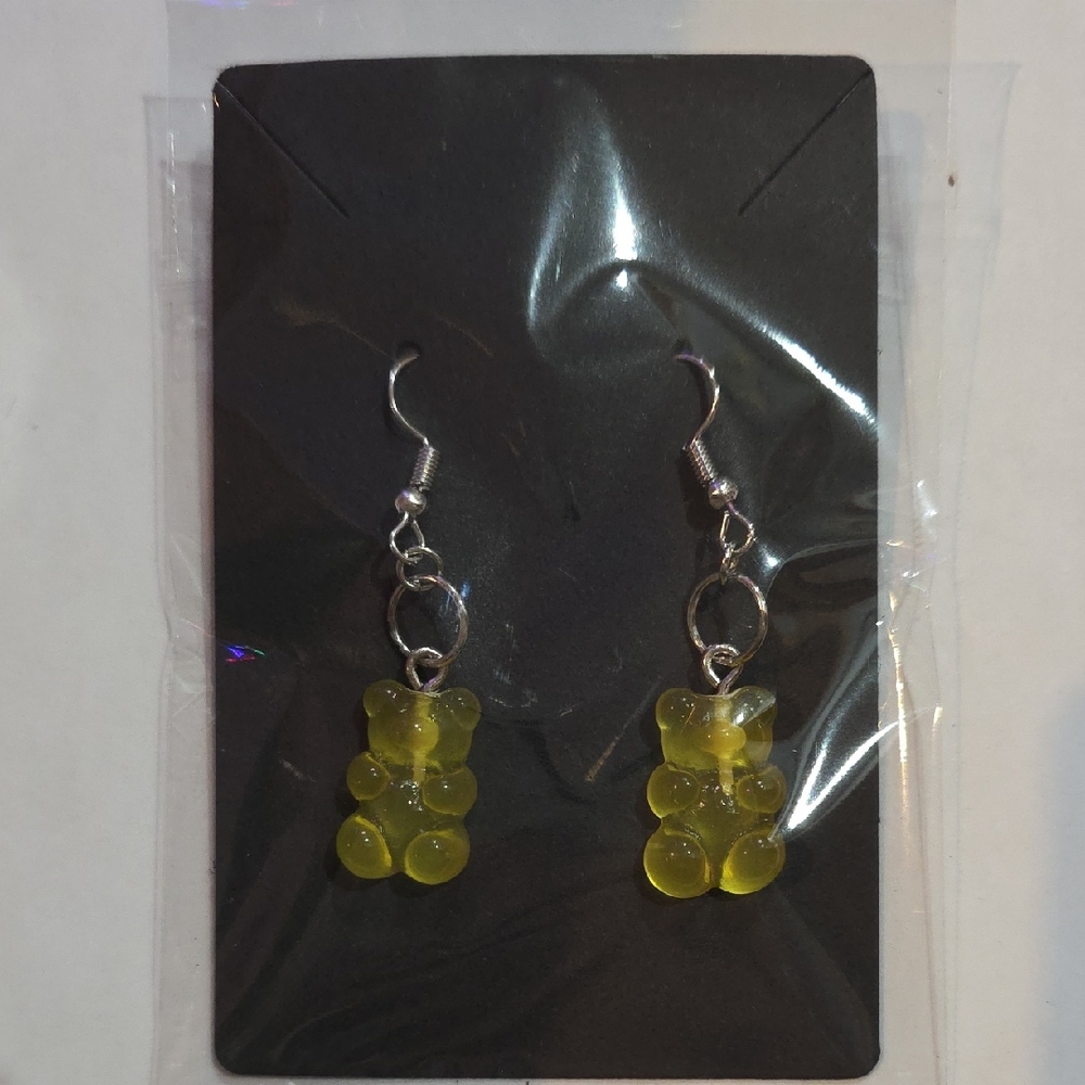 Yellow Gummy Bear Earrings